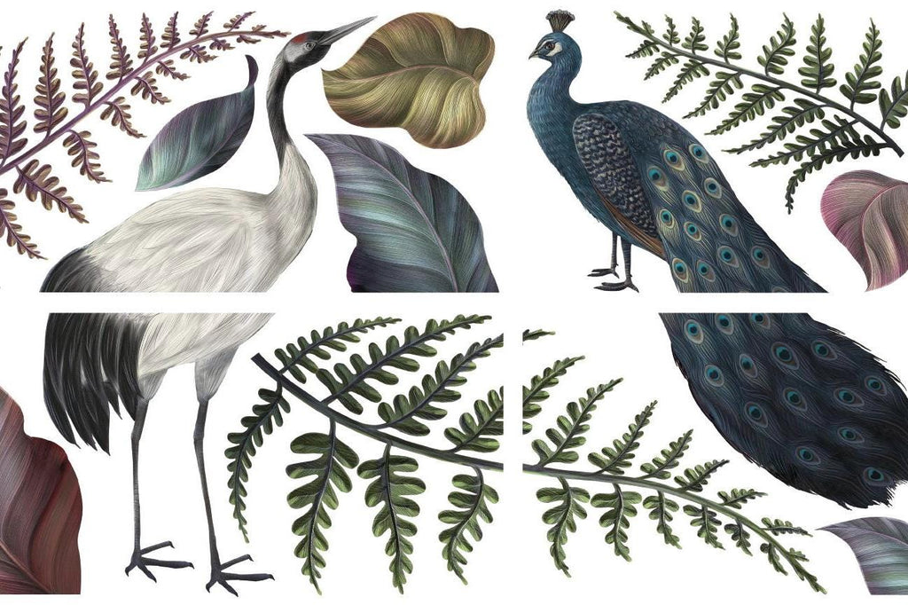 ELEGANT AVIAN FLORA | Transfer | Retired | Crafts | Art | Dixie Belle Paint | Belles & Whistles | peacocks and petals