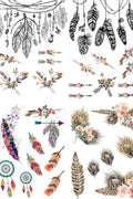 BOHO SOUL | Transfers | Retired | 4 Sheets | Dixie Belle Paint | boho feathers Dixie Belle Paint