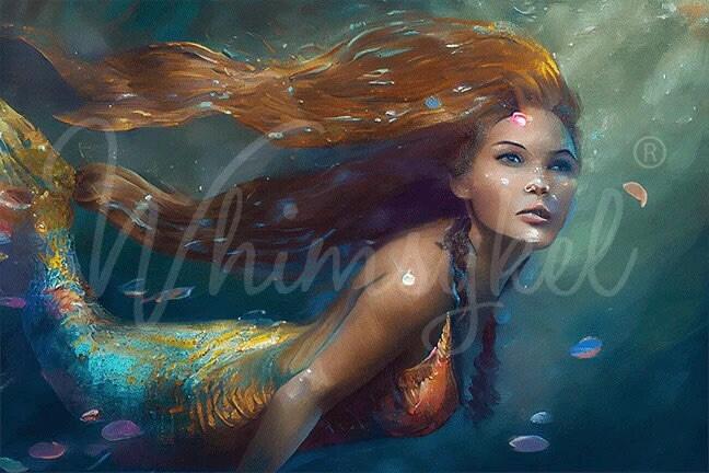 ARISTA: MYSTICAL MERMAID | Large Decoupage Tissue Paper for Furniture | Arts & Crafts | 21x29 | Whimsykel Designs