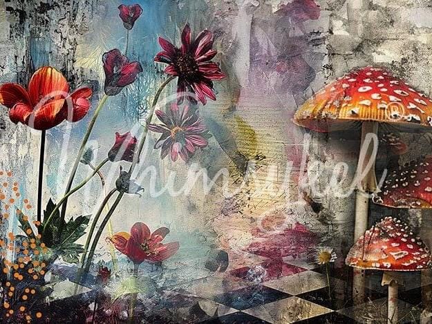 Whimsykel Wonderland Large Decoupage Tissue Paper for Furniture 21x29 or 20x14 Whimsykel Designs
