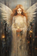 Angelic Contemplation | 21"x29" | Large Decoupage Tissue Paper | Whimsykel Designs Whimsykel