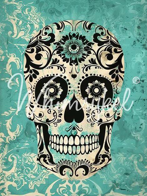 Skully Large Decoupage Tissue Paper for Furniture 21x29 Whimsykel Designs