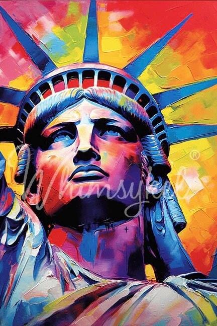 Lady of Hope Large Decoupage Tissue Paper for Furniture 21x29 Whimsykel Designs Statue of Liberty