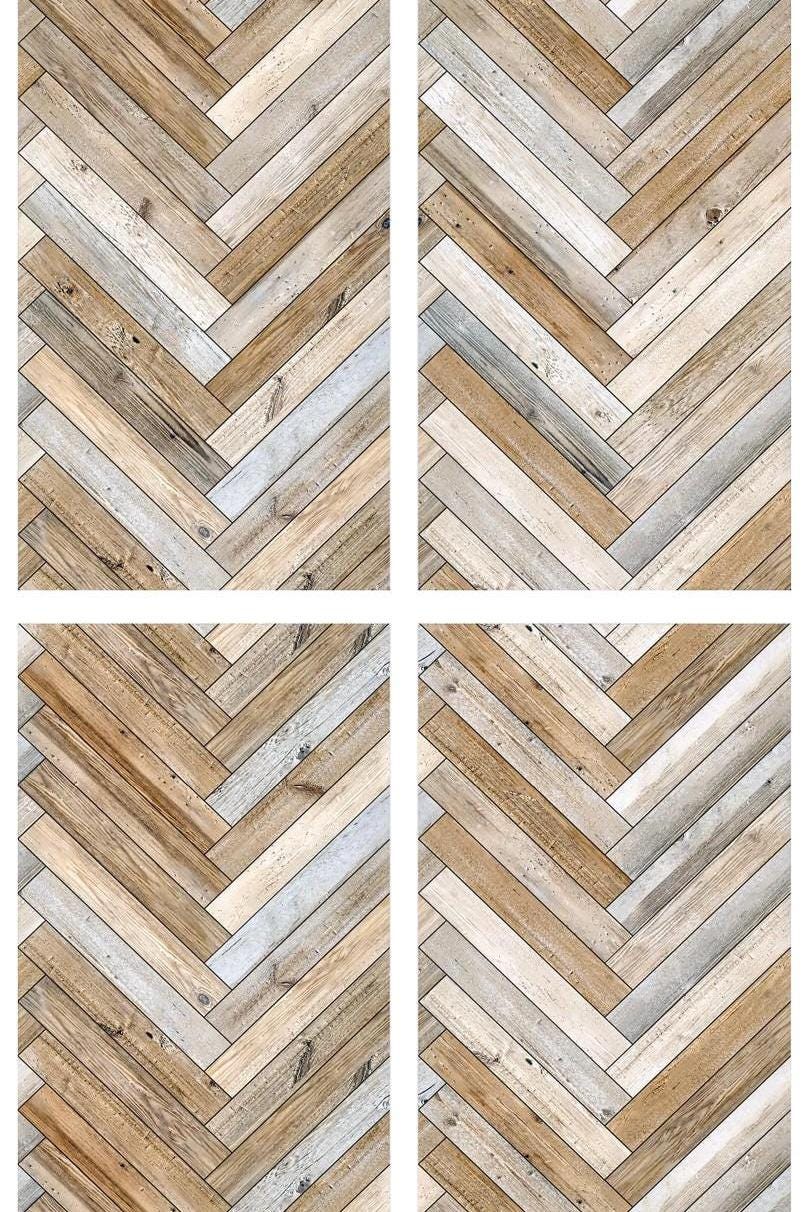 RUSTIC HERRINGBONE | Transfer | Retired | Dixie Belle Paint | 24"x38" divided into 4 sheets | great for panels on door fronts