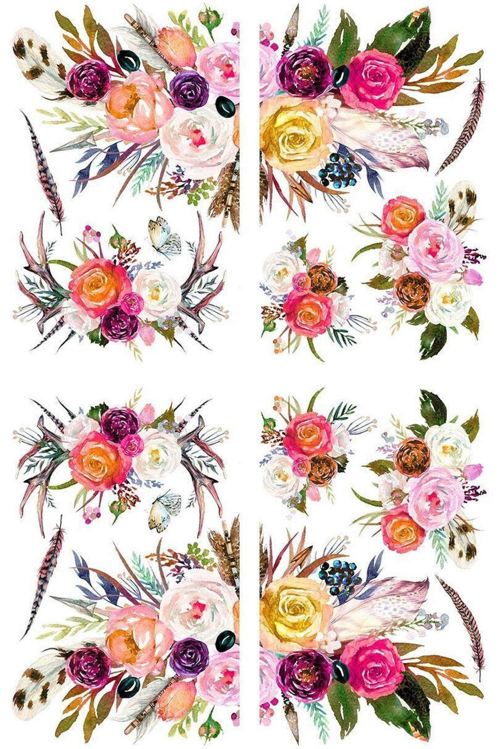 FLOWER CHILD | Transfer | Retired | 4 Sheets | Dixie Belle Paint boho florals