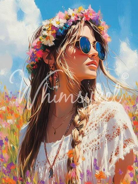 WANDERLUST Decoupage Tissue Paper for Furniture 21x29 Whimsykel Designs bohemian woman