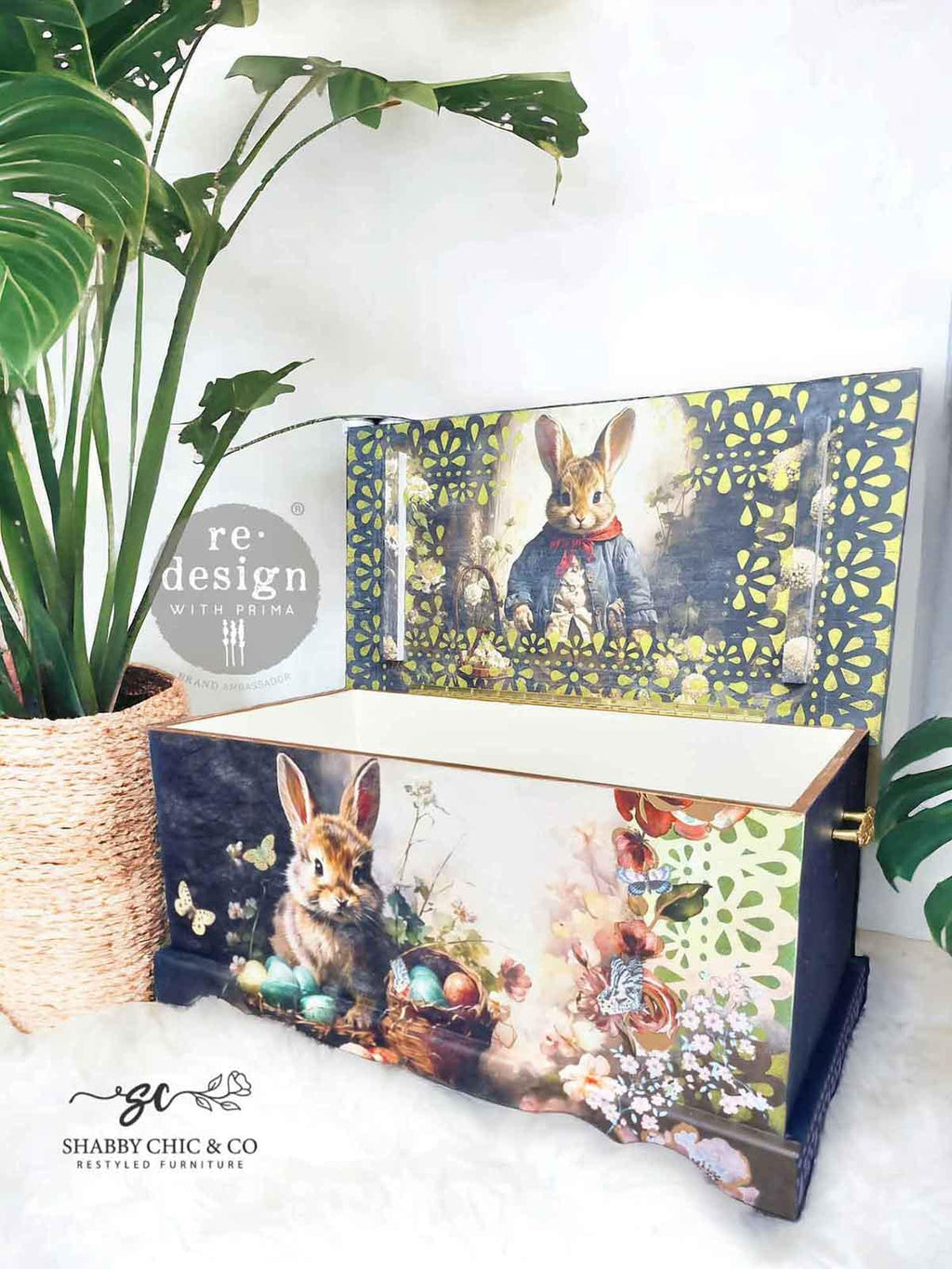 DREAMY BUNNIES | Decoupage Decor Tissue Paper for Furniture | 3 sheets - 19.5"x30" | Redesign with Prima | easter bunnies