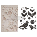 Clockwork Sparrows - Resin Mould 5"x8" Redesign with Prima