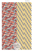 RETRO PATTERNS | Large Transfer for Furniture | Dixie Belle Paint | 24"x38" divided into 4 sheets Dixie Belle Paint