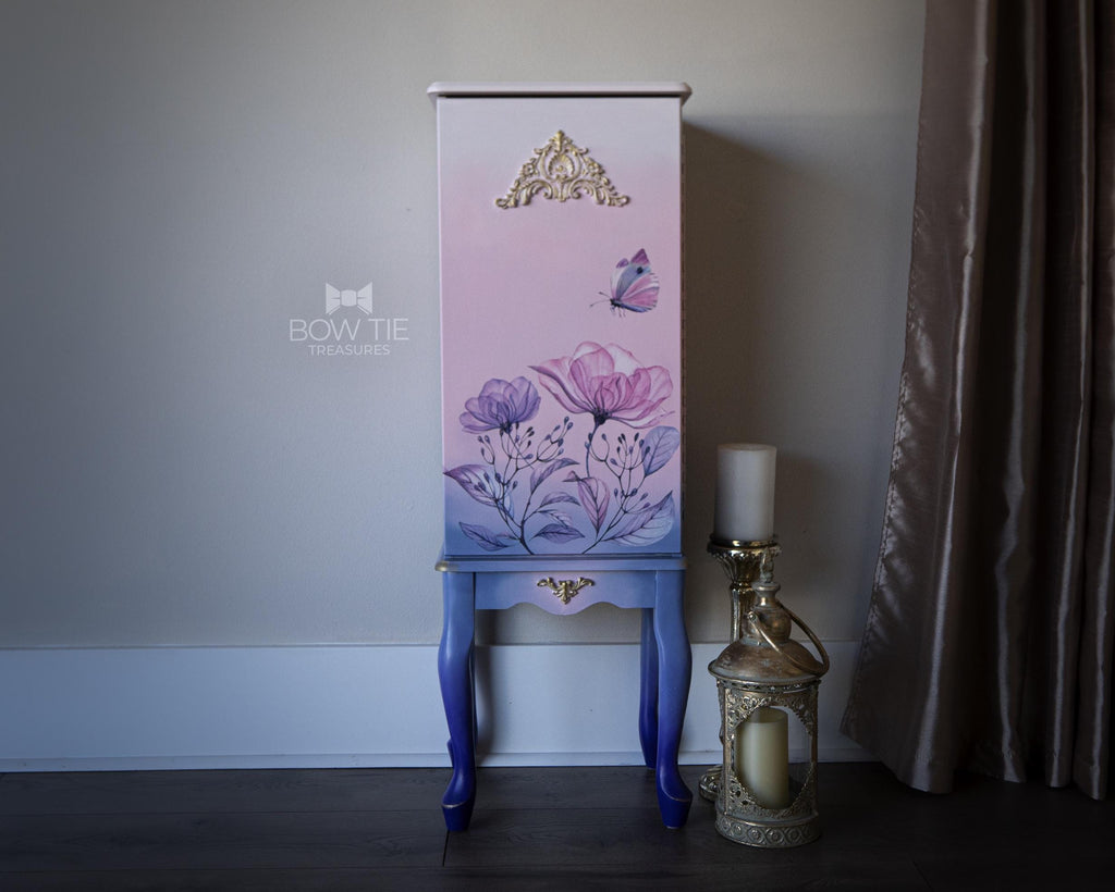 TRANSLUCENT GARDEN | Retired | Transfer | Dixie Belle Paint | 24"x38" divided into 4 sheets | florals, butterflies, dragonflies
