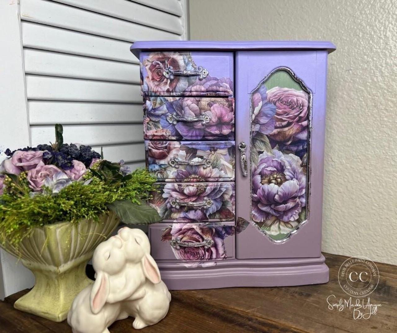 ROSES AND PEONIES | Mid Transfer for Furniture | Dixie Belle Paint | 3 Sheets - 8" x 12" each | black and white script and stamps