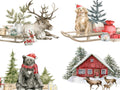 FROSTY FOREST FRIENDS | 1 Sheet - A4 8.3" x 11.7" | Rice Decoupage Paper For Furniture | Crafts | Art | Dixie Belle Paint Dixie Belle Paint