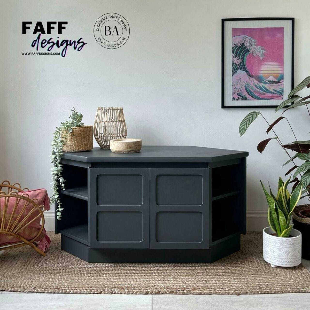 BLACK SANDS | Dixie Belle Silk Paint | charcoal black | Furniture Paint | Ships Same Day | Eligible for Free Shipping