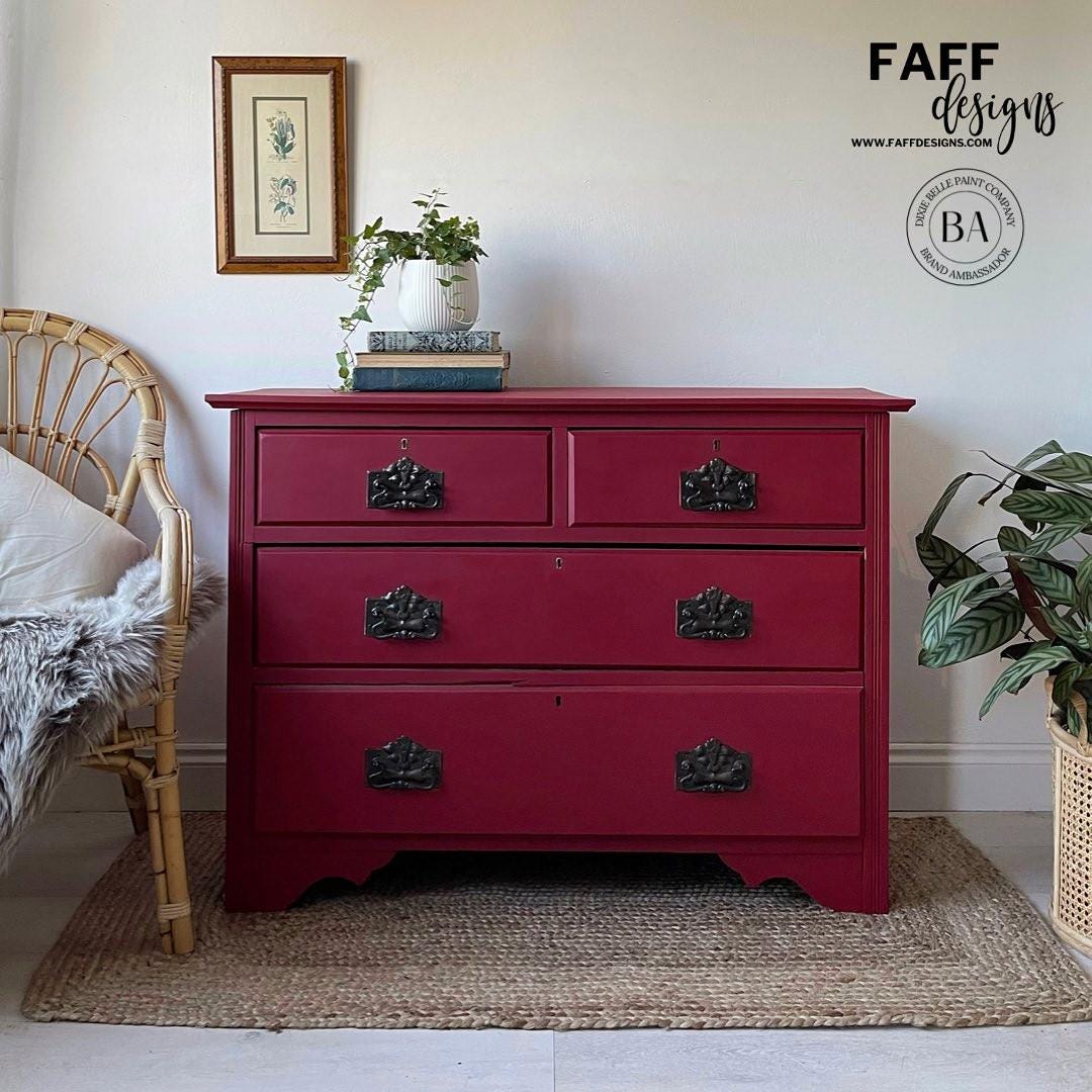 FIERY SKY | Dixie Belle Silk Paint | bold red | Furniture Paint | Ships Same Day | Eligible for Free Shipping