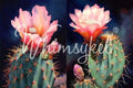 Desert Cactus Duo | 21”x29” | Large Decoupage Tissue Paper | Whimsykel Designs | two stunning cacti