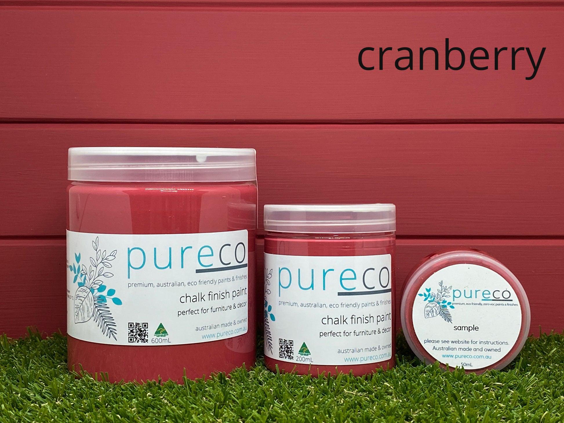 CRANBERRY | Pureco Paints USA | red | Chalk Finish Paint | Furniture Paint | Ships Same Day | Eligible for Free Shipping