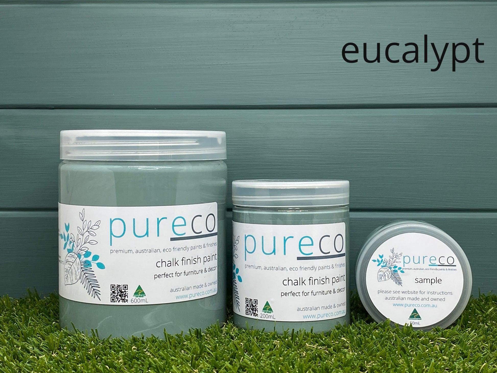 EUCALYPT | Pureco Paints USA | deep mint green | Chalk Finish Paint | Furniture Paint | Ships Same Day | Eligible for Free Shipping