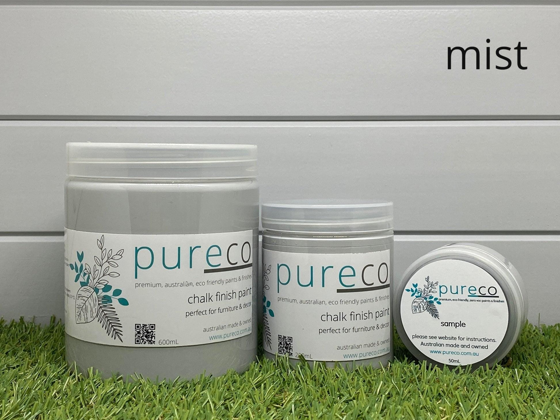MIST | Pureco Paints USA | light gray | Chalk Finish Paint | Furniture Paint | Ships Same Day | Eligible for Free Shipping