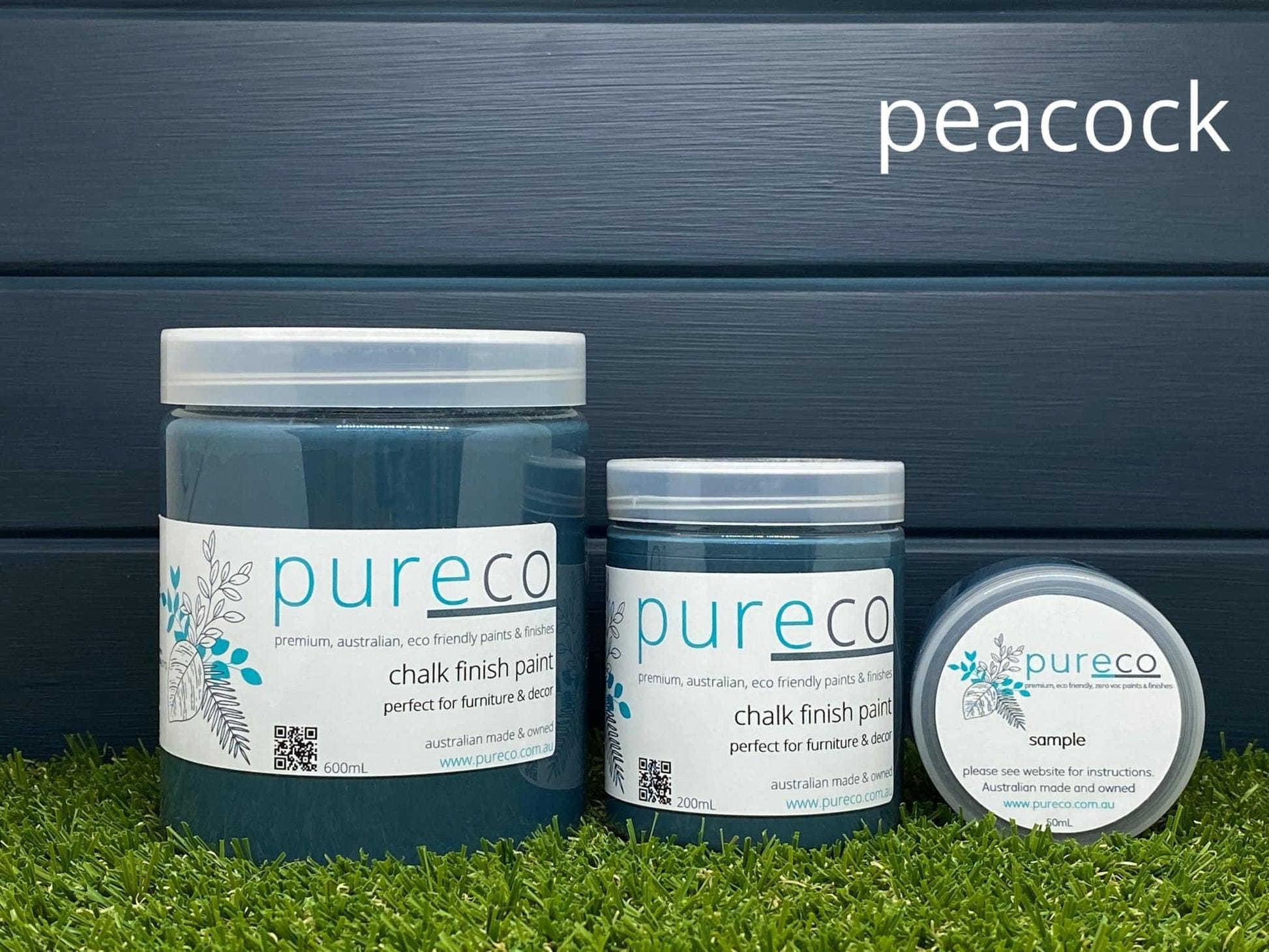 PEACOCK | Pureco Paints USA | deep turquoise | Chalk Finish Paint | Furniture Paint | Ships Same Day | Eligible for Free Shipping