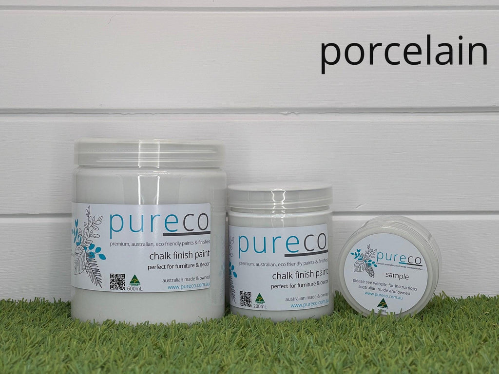 PORCELAIN | Pureco Paints USA | cool off-white | Chalk Finish Paint | Furniture Paint | Ships Same Day | Eligible for Free Shipping