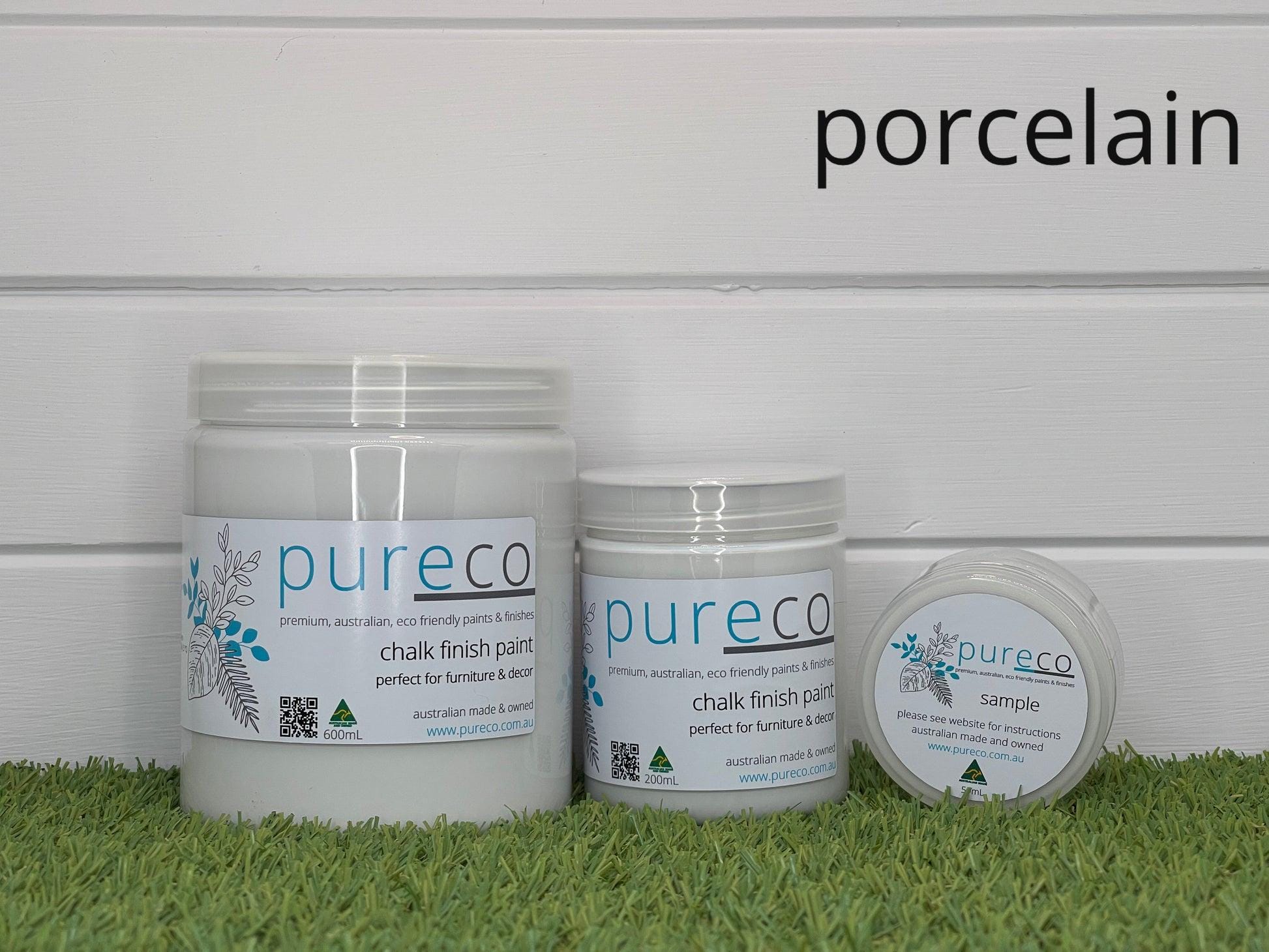 PORCELAIN | Pureco Paints USA | cool off-white | Chalk Finish Paint | Furniture Paint | Ships Same Day | Eligible for Free Shipping