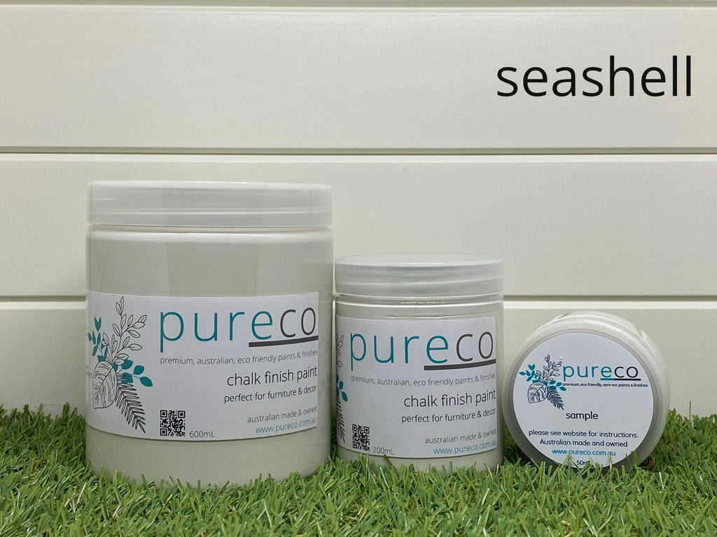 SEASHELL | Pureco Paints USA | creamy white | Chalk Finish Paint | Furniture Paint | Ships Same Day | Eligible for Free Shipping