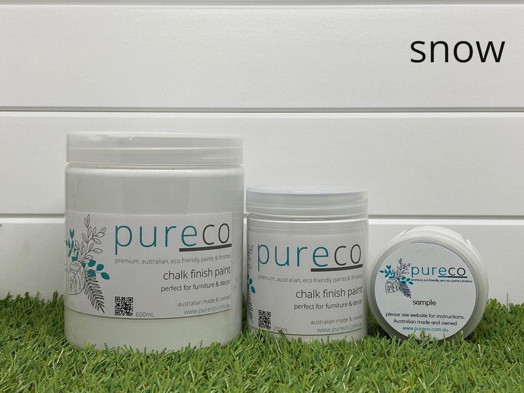 SNOW | Pureco Paints USA | pure white | Chalk Finish Paint | Furniture Paint | Ships Same Day | Eligible for Free Shipping