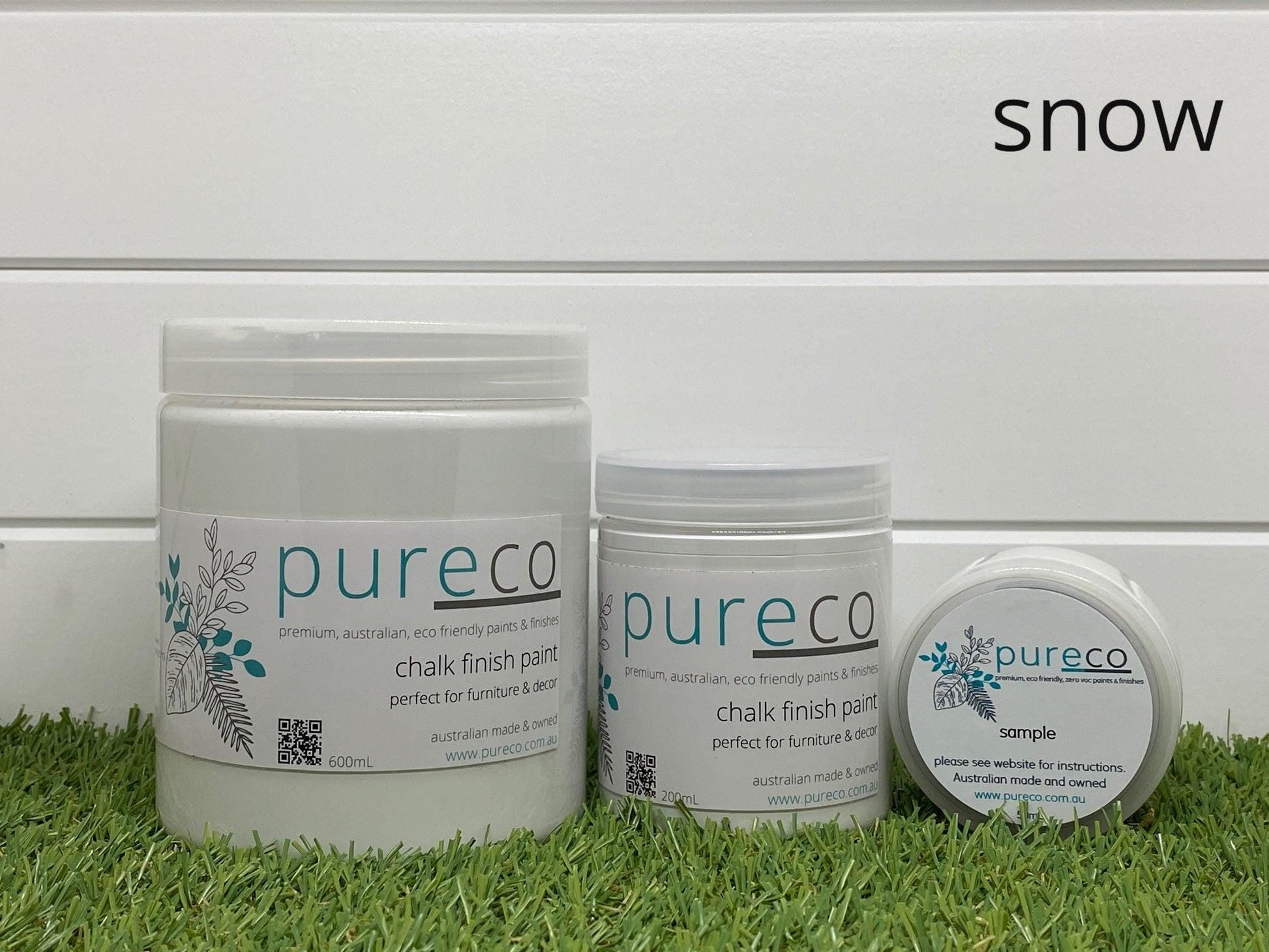 SNOW | Pureco Paints USA | pure white | Chalk Finish Paint | Furniture Paint | Ships Same Day | Eligible for Free Shipping
