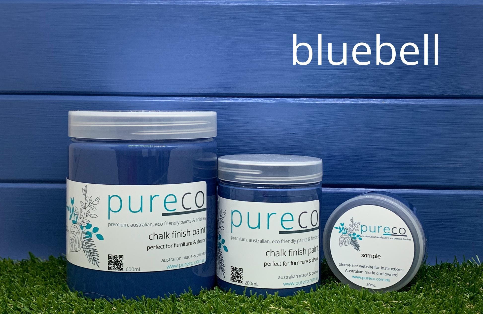 BLUEBELL | Pureco Paints USA | striking blue | Chalk Finish Paint | Furniture Paint | Ships Same Day | Eligible for Free Shipping