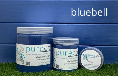 BLUEBELL | Pureco Paints USA | striking blue | Chalk Finish Paint | Furniture Paint Pureco Paints USA