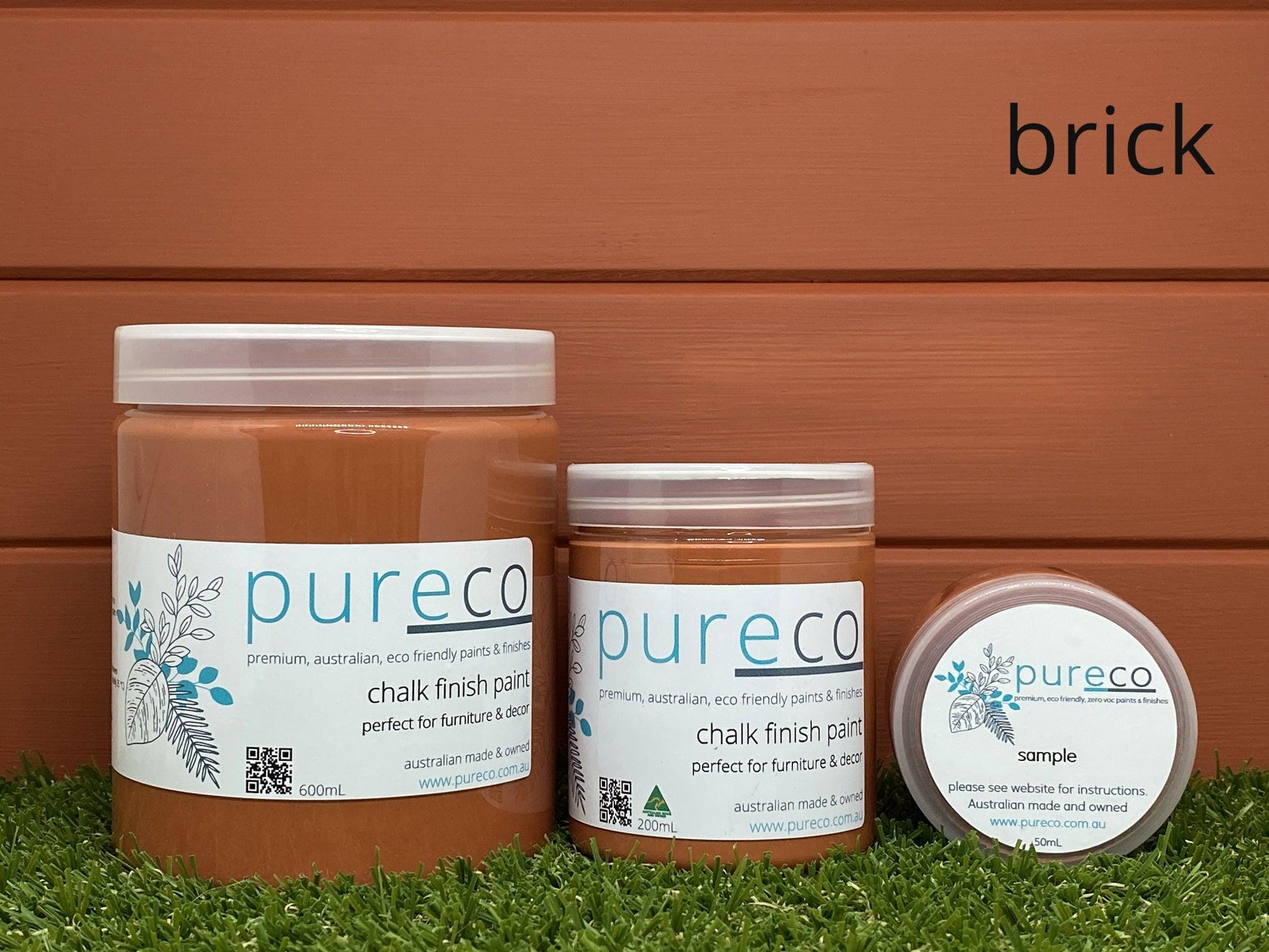 BRICK | Pureco Paints USA | terracotta | Chalk Finish Paint | Furniture Paint | Ships Same Day | Eligible for Free Shipping