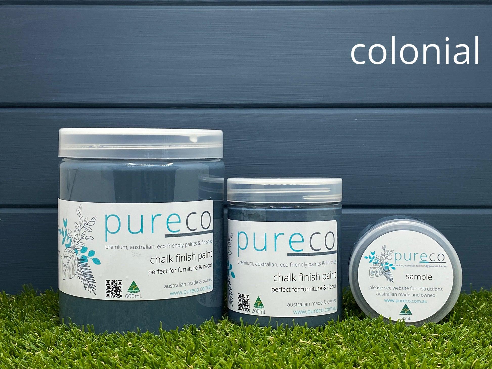 COLONIAL | Pureco Paints USA | vintage blue | Chalk Finish Paint | Furniture Paint | Ships Same Day | Eligible for Free Shipping