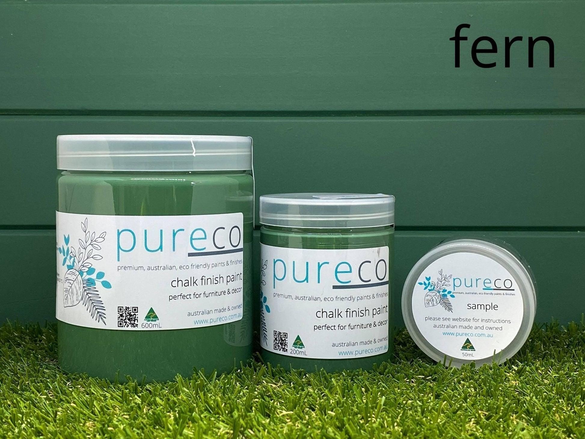 FERN | Pureco Paints USA | vibrant green | Chalk Finish Paint | Furniture Paint | Ships Same Day | Eligible for Free Shipping