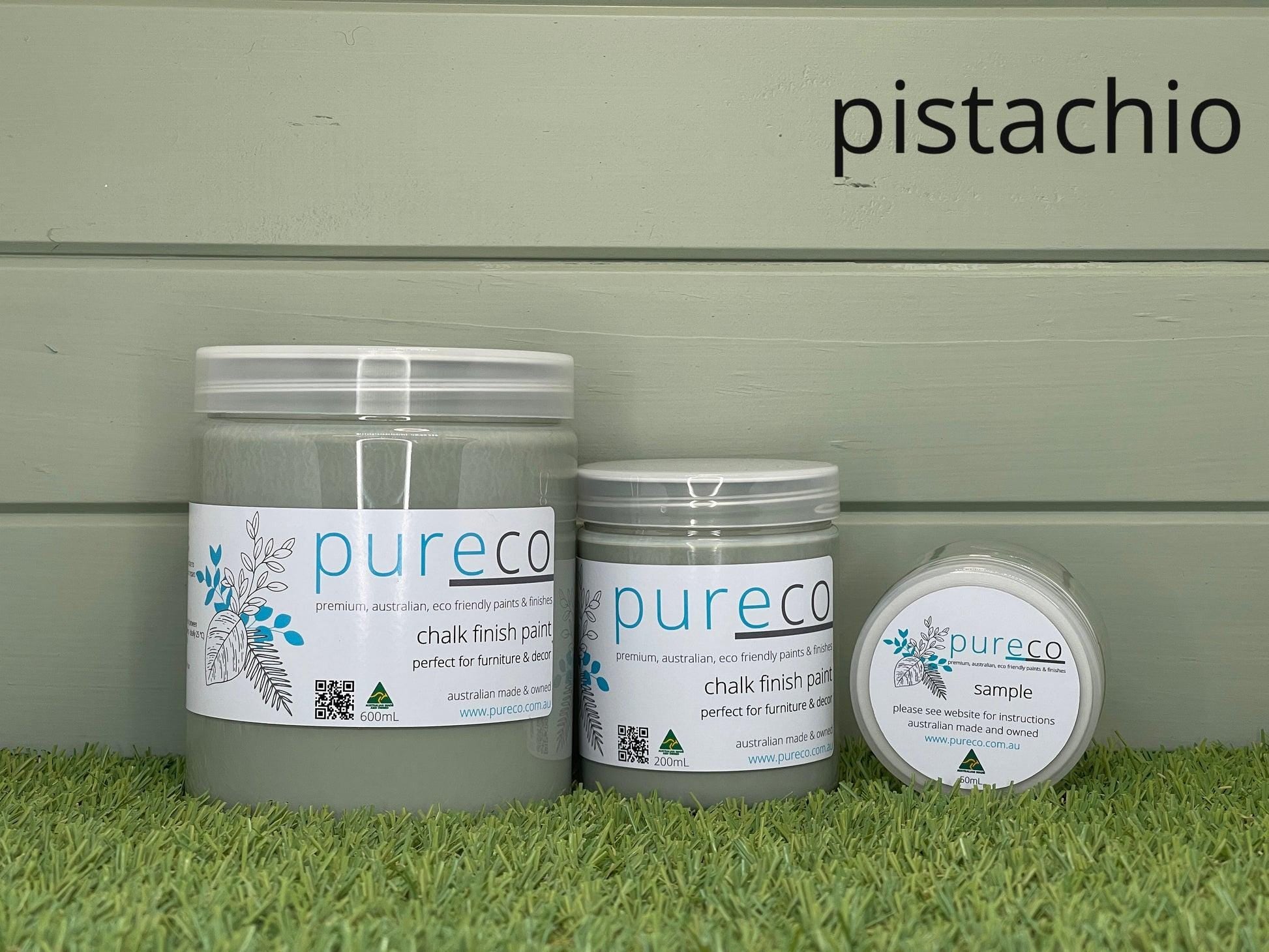 PISTACHIO | Pureco Paints USA | sage | Chalk Finish Paint | Furniture Paint | Ships Same Day | Eligible for Free Shipping