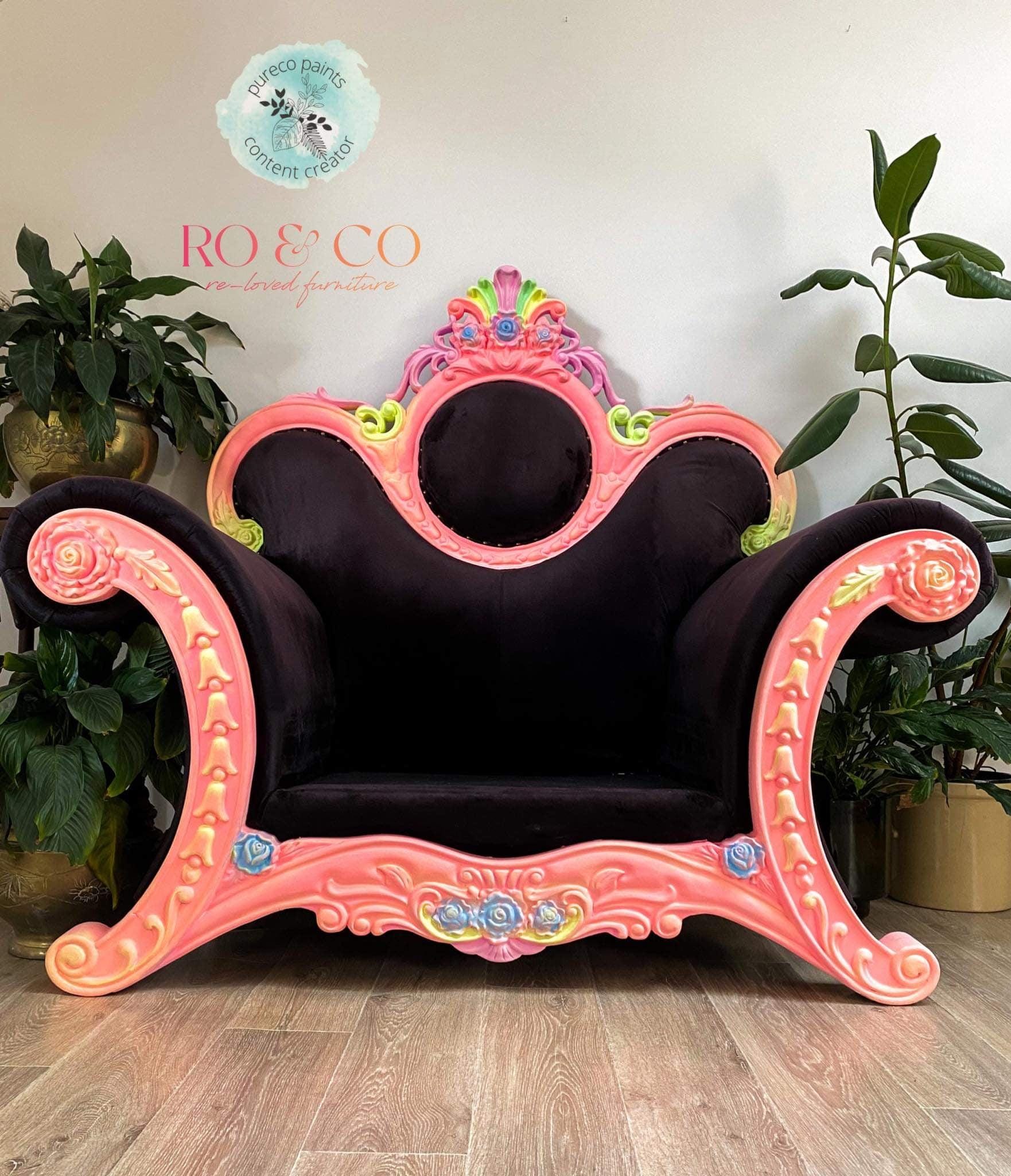 ZANY - neon 8.45oz | Pureco Paints USA | purple | Chalk Finish Paint | Furniture Paint | Ships Same Day | Eligible for Free Shipping