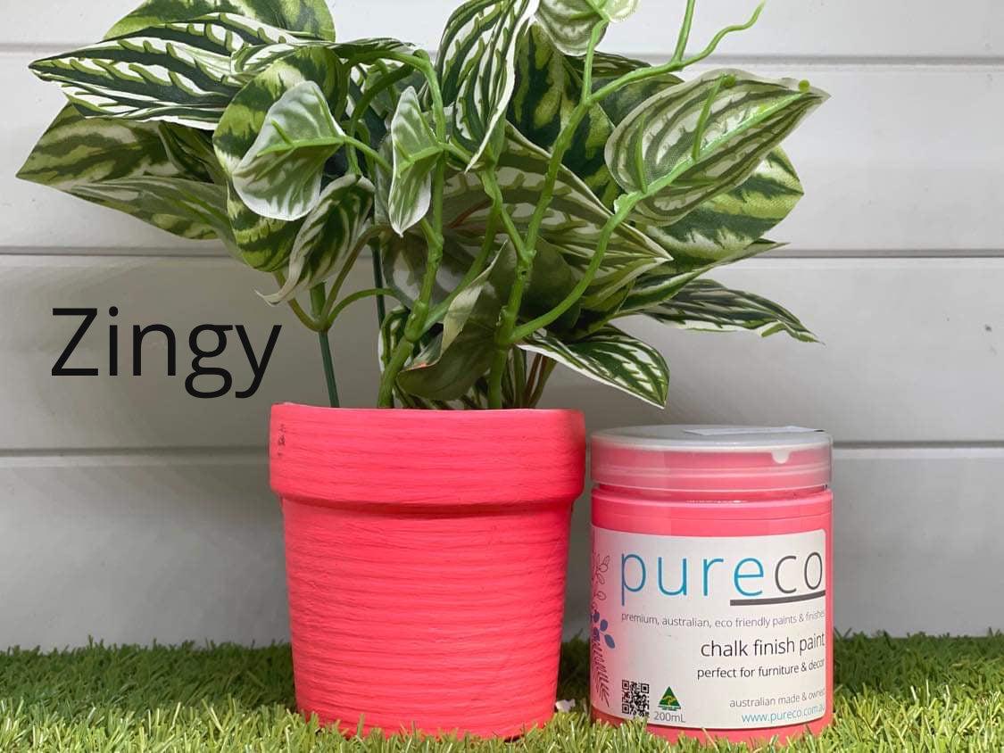 ZINGY - neon 8.45oz | Pureco Paints USA | red | Chalk Finish Paint | Furniture Paint | Ships Same Day | Eligible for Free Shipping