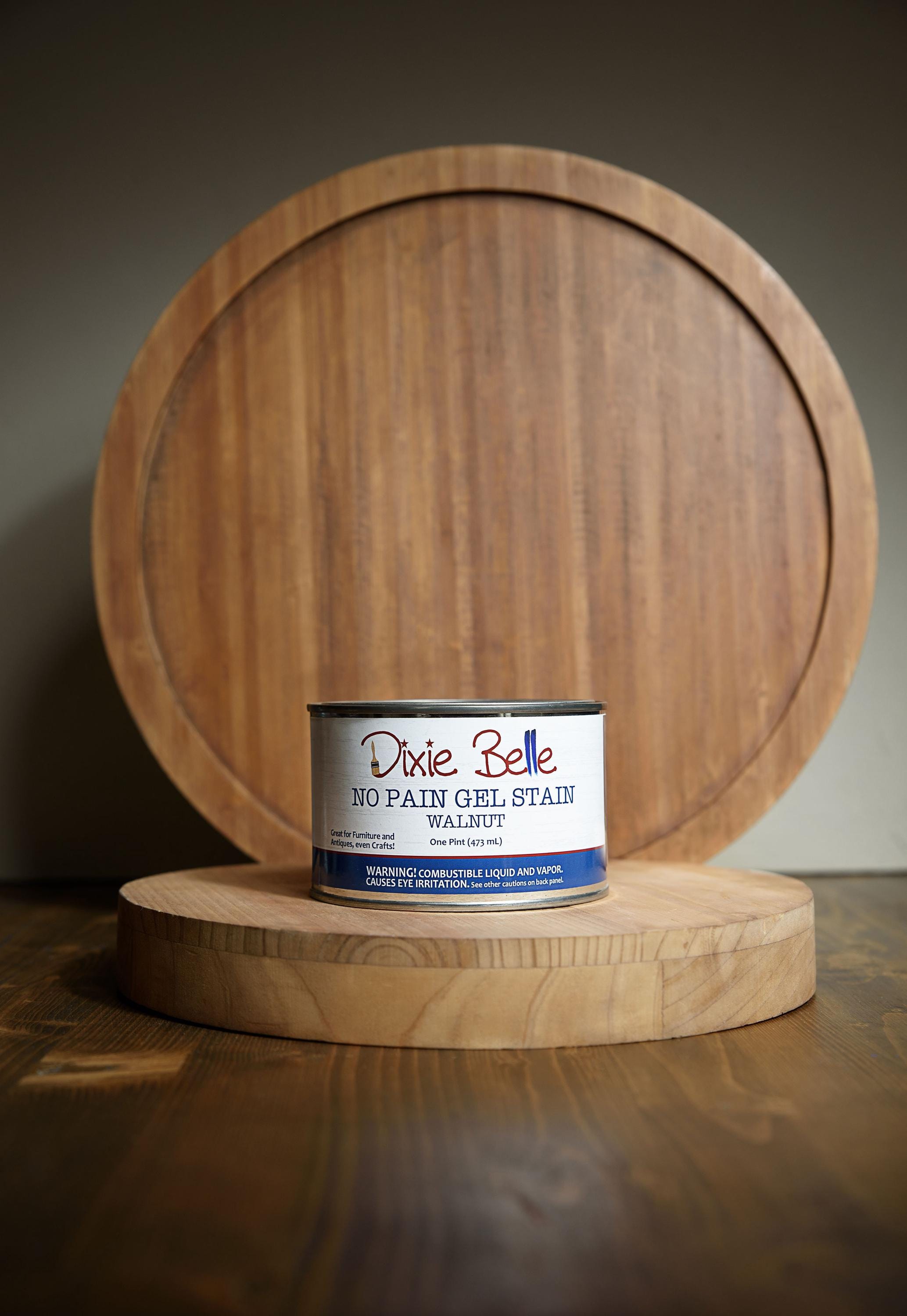 No Pain Gel Stain - Dixie Belle Paint Company - 16oz jar - use on top of existing finish or raw wood