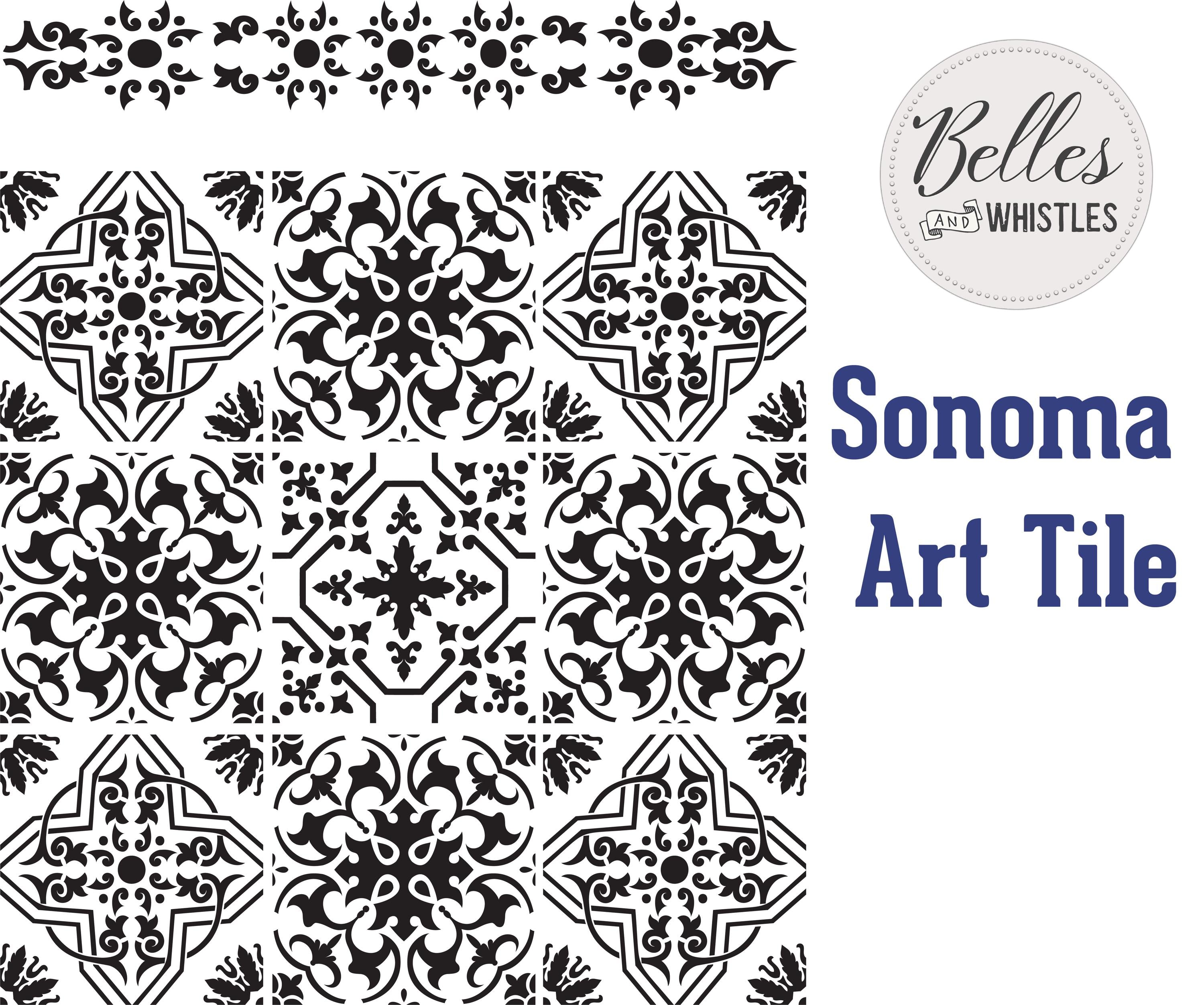 SONOMA ART TILE | Stencil | Furniture | Arts & Crafts | Dixie Belle Paint