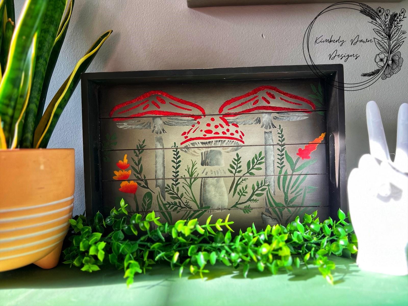 MOONLIT MUSHROOMS | Stencil | Furniture | Arts & Crafts | Dixie Belle Paint