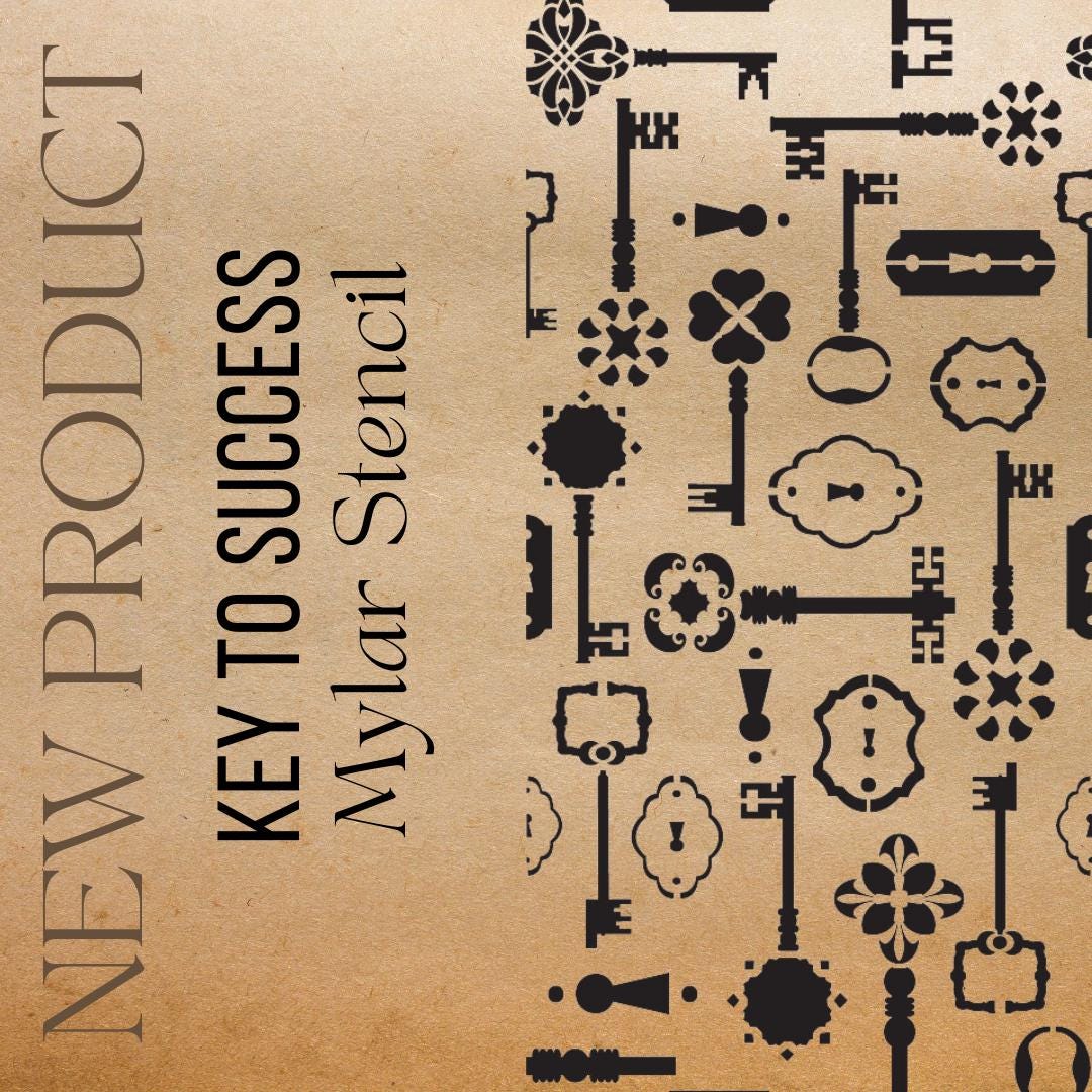 KEY TO SUCCESS | Stencil | Furniture | Arts & Crafts | Dixie Belle Paint