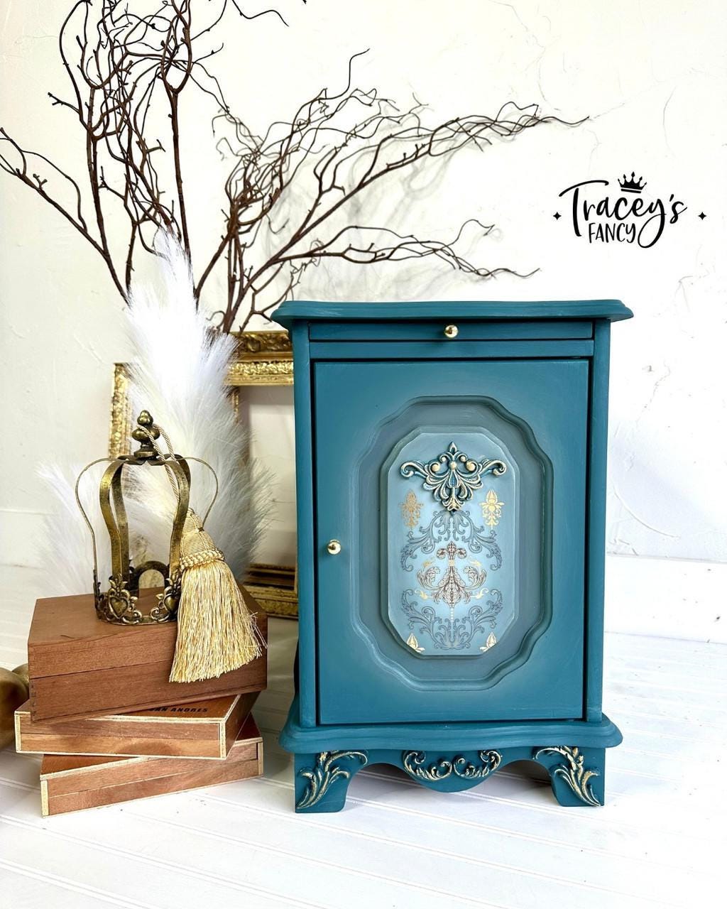 GILDED DAMASK | Water Slide Transfer | Retired | Dixie Belle Paint Company | 4 separate sheets of gilded inspired transfers