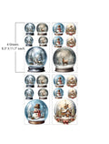 SNOW GLOBES | Water Slide Transfer | Dixie Belle Paint Company | 4 separate sheets of snow globes, various sizes/designs Dixie Belle Paint