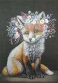 FLORAISON FOX | Rice Decoupage Paper | A3 - 11.7" x 16.54"| For Furniture | Crafts | Art | Dixie Belle Paint Dixie Belle Paint