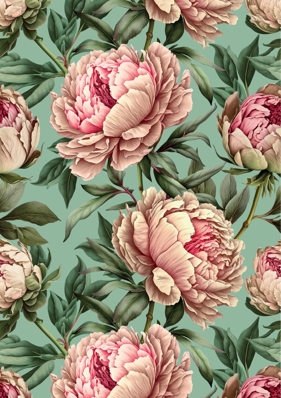 BLUSHING BLOOMS | A2 16.5" x 23.4" | Rice Decoupage Paper | For Furniture | Crafts | Art | Dixie Belle Paint