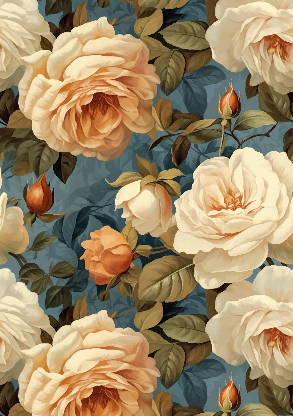 HEIRLOOM ROSES | A2 16.5" x 23.4" | Rice Decoupage Paper | For Furniture | Crafts | Art | Dixie Belle Paint
