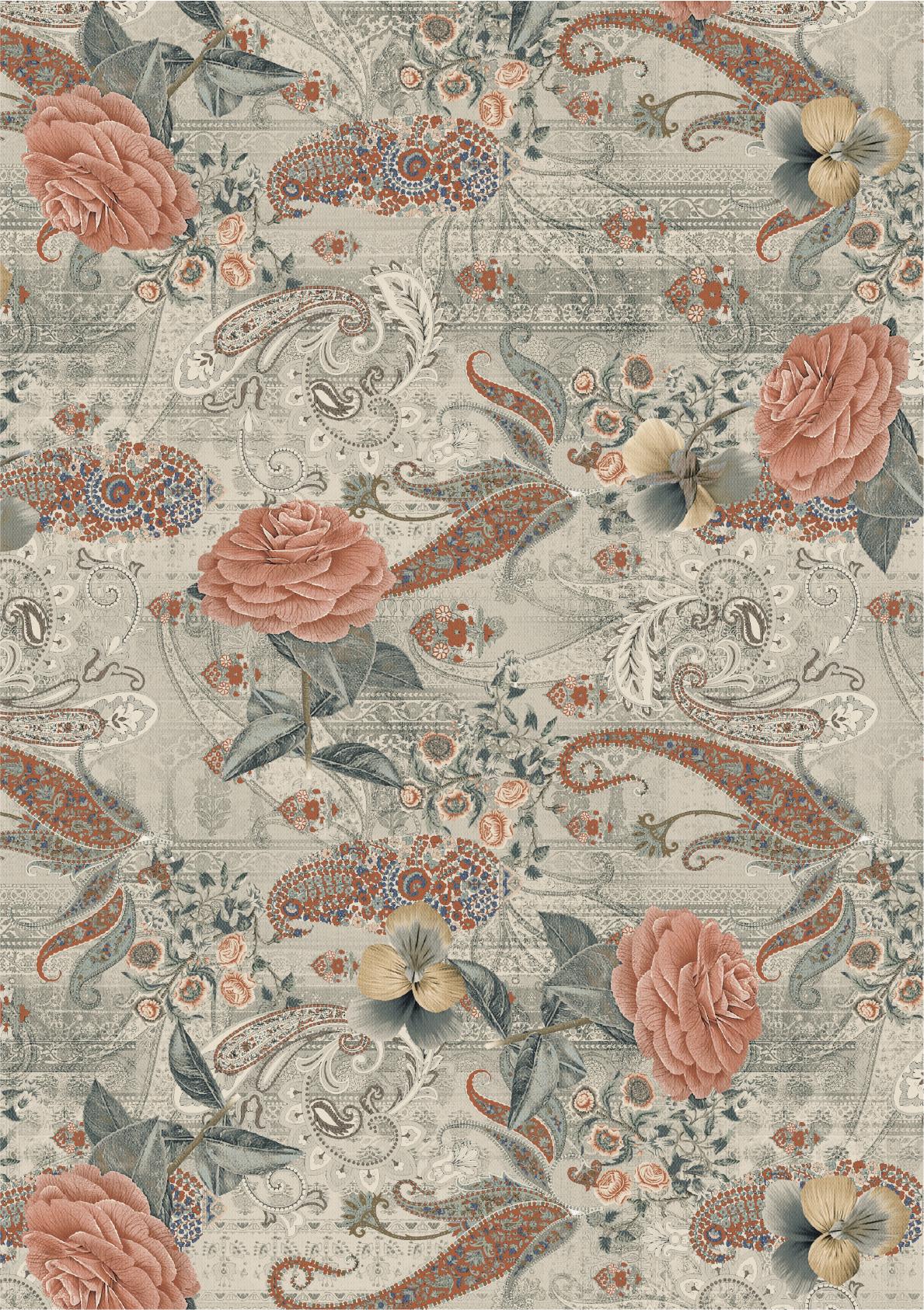 ROSE TAPESTRY | A2 16.5" x 23.4" | Rice Decoupage Paper | For Furniture | Crafts | Art | Dixie Belle Paint