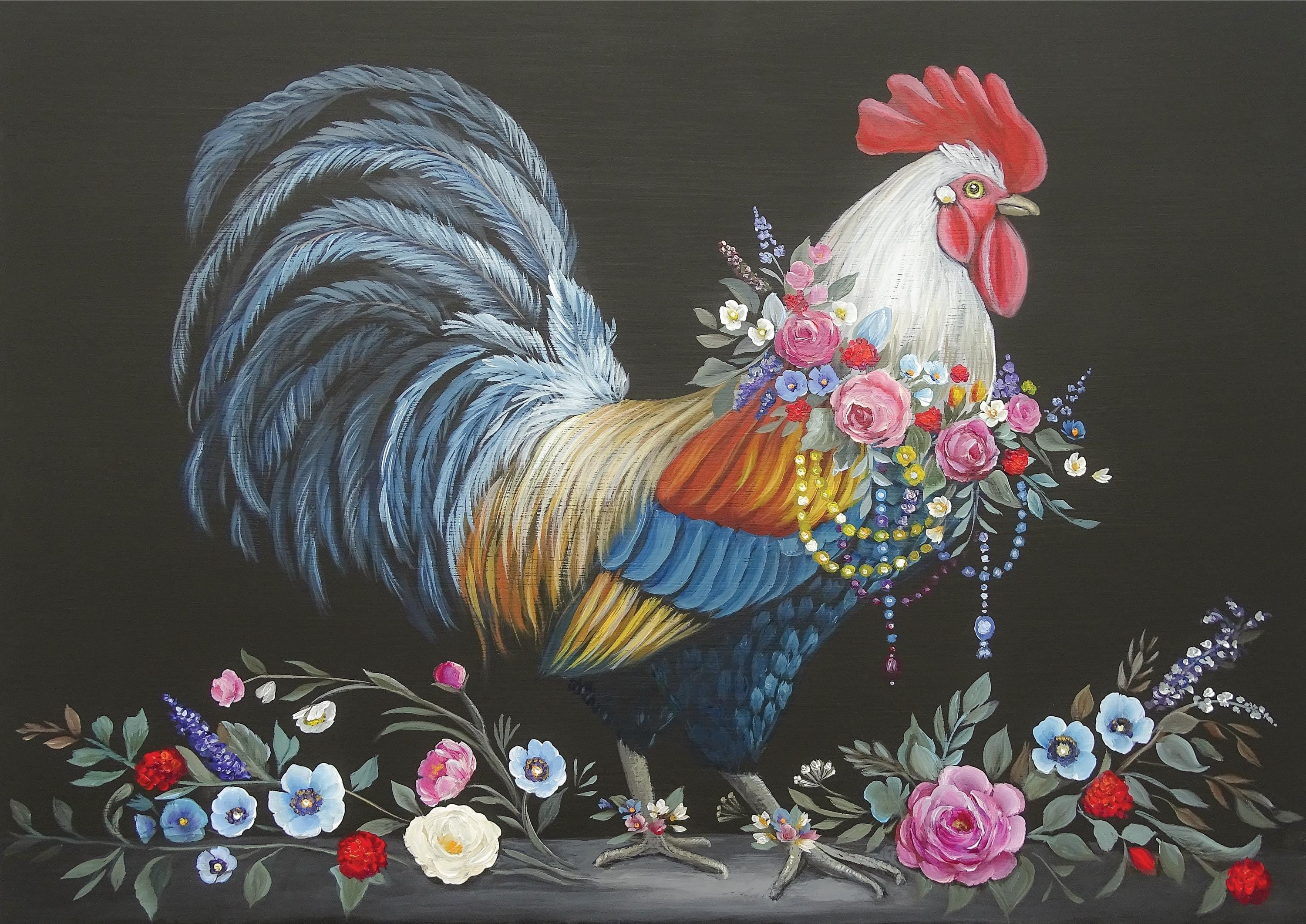 ROYAL ROOSTER | Rice Decoupage Paper | A3 - 11.7" x 16.54"| For Furniture | Crafts | Art | Dixie Belle Paint
