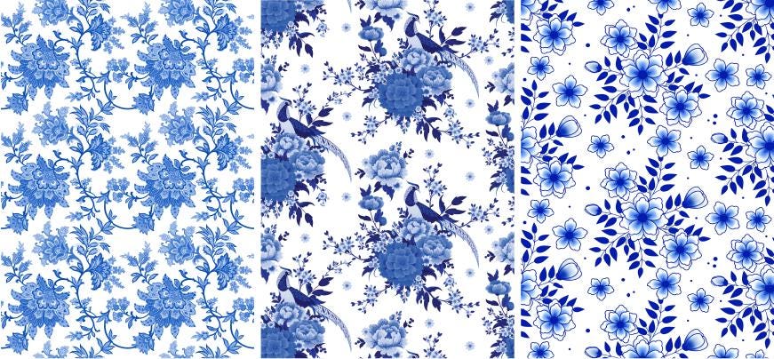 CHINOISERIE | 3 Sheets A3- 11.7 x 16.54 inches | Rice Decoupage Paper | Furniture | Crafts | Art