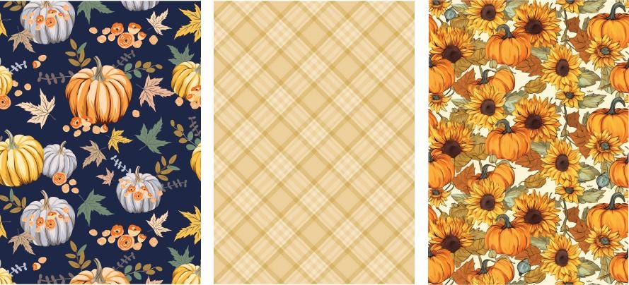 PUMPKIN PATCH | 3 Sheets A3- 11.7 x 16.54 inches | Rice Decoupage Paper | Furniture | Crafts | Art|