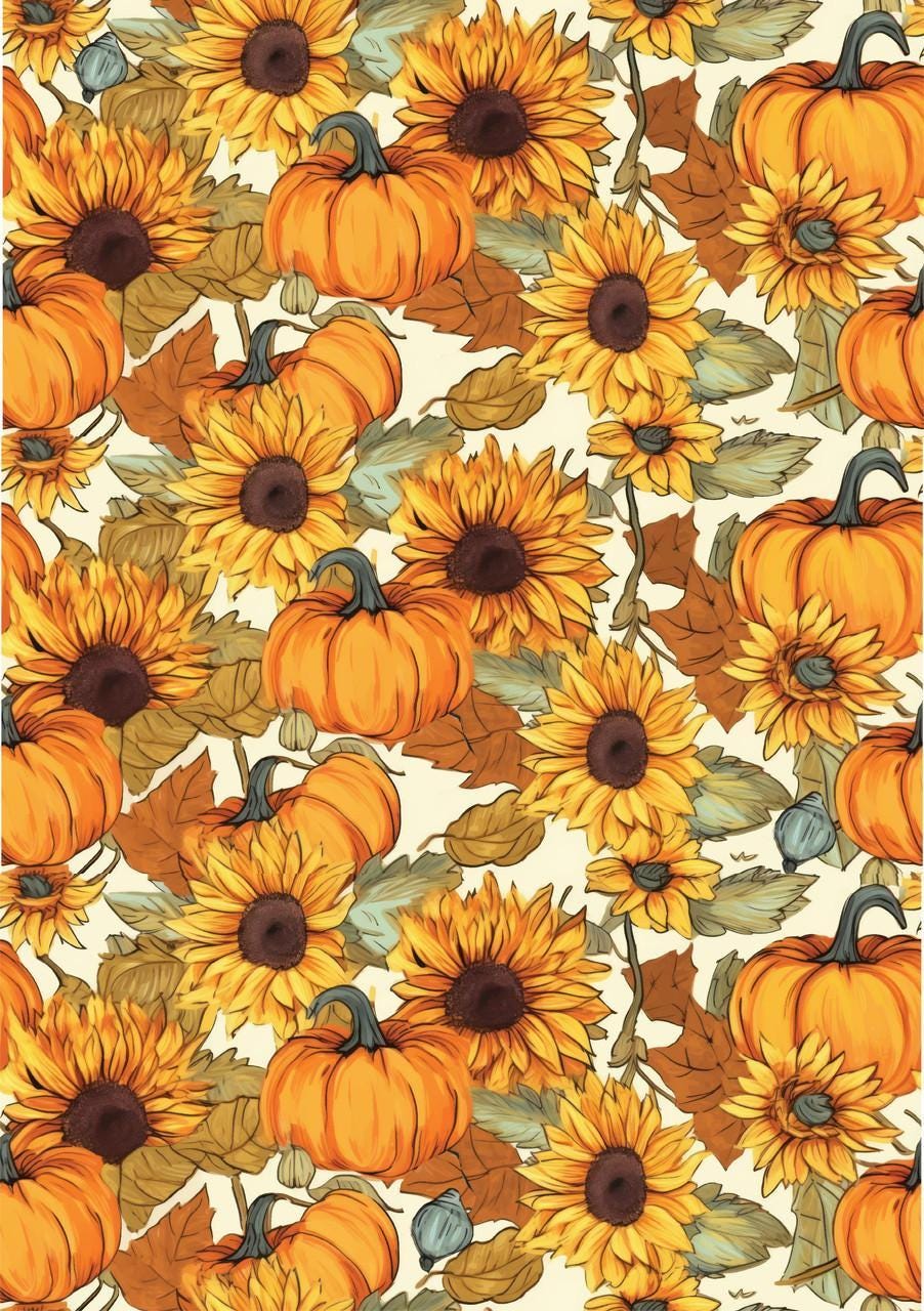 PUMPKIN PATCH | 3 Sheets A3- 11.7 x 16.54 inches | Rice Decoupage Paper | Furniture | Crafts | Art|